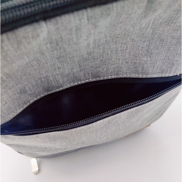 Deosk Gray Insulated Lunch Bag Good Used Condition Box School Work Zip Case Nice - Picture 8 of 10